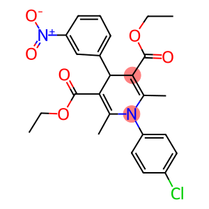 diethyl 1-(4-chlorophenyl)-4-{3-nitrophenyl}-2,6-dimethyl-1,4-dihydro-3,5-pyridinedicarboxylate