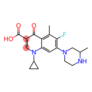 (±)-1-环丙基-6-氟-1,4-二氢-5-甲基-7-(3-甲基-1-哌嗪基)-4-氧-3-喹啉羧酸