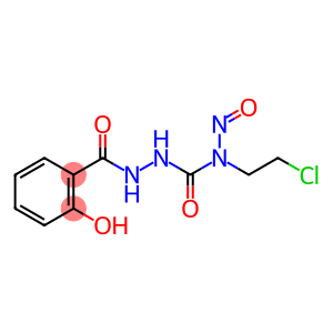 Benzoic acid, 2-hydroxy-, 2-[[(2-chloroethyl)nitrosoamino]carbonyl]hydrazide