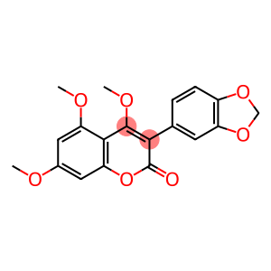 2H-1-Benzopyran-2-one, 3-(1,3-benzodioxol-5-yl)-4,5,7-trimethoxy-