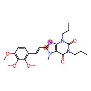 1H-Purine-2,6-dione, 3,7-dihydro-7-methyl-1,3-dipropyl-8-[2-(2,3,4-trimethoxyphenyl)ethenyl]-, (E)- (9CI)