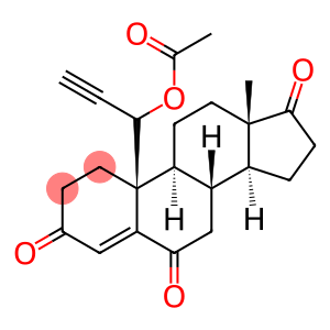 Estr-4-ene-3,6,17-trione, 10-[1-(acetyloxy)-2-propynyl]-, [10(S)]- (9CI)