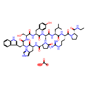 (Des-Gly10,D-Ala6,Pro-NHEt 9)-LHRH acetate salt Pyr-His-Trp-Ser-Tyr-D-Ala-Leu-Arg-Pro-NHEt acetate salt