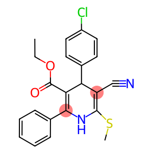 ethyl 4-(4-chlorophenyl)-5-cyano-6-(methylsulfanyl)-2-phenyl-1,4-dihydropyridine-3-carboxylate