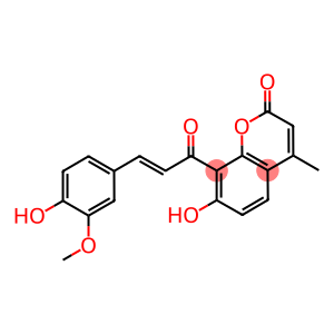 7-hydroxy-8-[3-(4-hydroxy-3-methoxyphenyl)acryloyl]-4-methyl-2H-chromen-2-one