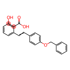 Benzoic acid, 2-hydroxy-6-[2-[4-(phenylmethoxy)phenyl]ethenyl]-