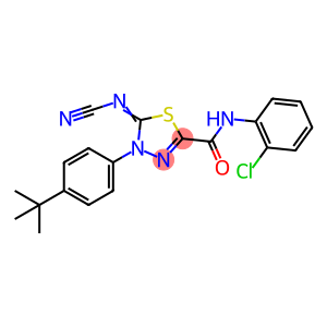 4-(4-tert-butylphenyl)-N-(2-chlorophenyl)-5-cyanoimino-1,3,4-thiadiazole-2-carboxamide