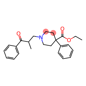 4-Piperidinecarboxylic acid, 1-(2-methyl-3-oxo-3-phenylpropyl)-4-phenyl-, ethyl ester