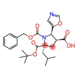 (2r,3s,5s)-1-((Benzyloxy)carbonyl)-5-(tert-butoxycarbonyl)-5-isobutyl-2-(oxazol-5-yl)pyrrolidine-3-carboxylic acid