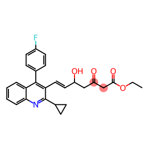 (E)-7-[2-环丙基-4-(4-氟苯基)-3-喹啉基]-5-羟基-3-氧代-6-庚烯酸乙酯