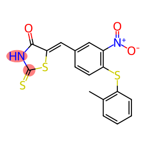 (5Z)-5-[[(4-[(2-Methylphenyl)thio]-3-nitrophenyl]methylene]-2-thioxo-4-thiazolidinone