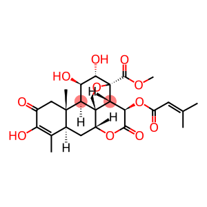 13,20-Epoxy-3,11β,12α-trihydroxy-15β-[(3-methyl-1-oxo-2-butenyl)oxy]-2,16-dioxopicrasa-3-ene-21-oic acid methyl ester