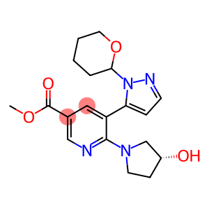 methyl6-((R)-3-hydroxypyrrolidin-1-yl)-5-(1-(tetrahydro-2H-pyran-2-yl)-1H-pyrazol-5-yl)nicotinate