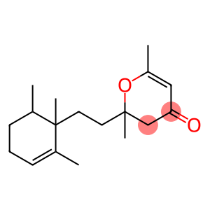 4H-Pyran-4-one, 2,3-dihydro-2,6-dimethyl-2-[2-(1,2,6-trimethyl-2-cyclohexen-1-yl)ethyl]- (9CI)