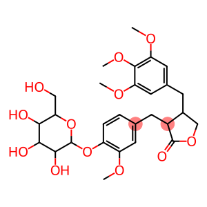 2(3H)-Furanone, 3-[[4-(β-D-glucopyranosyloxy)-3-methoxyphenyl]methyl]dihydro-4-[(3,4,5-trimethoxyphenyl)methyl]-, (3R,4R)-