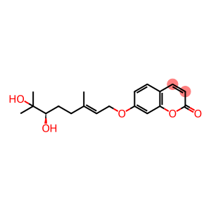 2H-1-Benzopyran-2-one, 7-[[(2E,6R)-6,7-dihydroxy-3,7-dimethyl-2-octen-1-yl]oxy]-