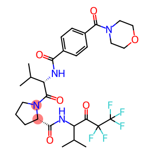 L-Prolinamide, N-[4-(4-morpholinylcarbonyl)benzoyl]-L-valyl-N-[3,3,4,4,4-pentafluoro-1-(1-methylethyl)-2-oxobutyl]- (9CI)