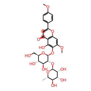 4H-1-Benzopyran-4-one, 6-[[2-O-(6-deoxy-α-L-mannopyranosyl)-β-D-glucopyranosyl]oxy]-5-hydroxy-7-methoxy-2-(4-methoxyphenyl)-