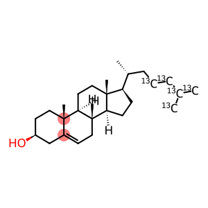 (3b)-Cholest-5-en-3-ol-23,24,25,26,27-13C