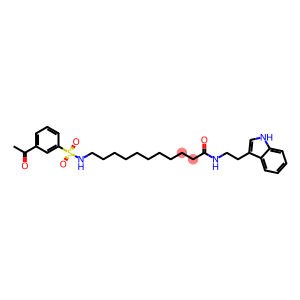 11-N-(3-acetylbenzenesulfonyl)undecanoyl tryptamine