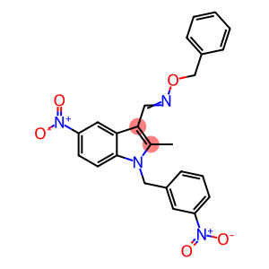 1H-Indole-3-carboxaldehyde,2-methyl-5-nitro-1-[(3-nitrophenyl)methyl]-, O-(phenylmethyl)oxime