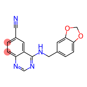 4-[(1,3-BENZODIOXOL-5-YLMETHYL)AMINO]-6-QUINAZOLINECARBONITRILE