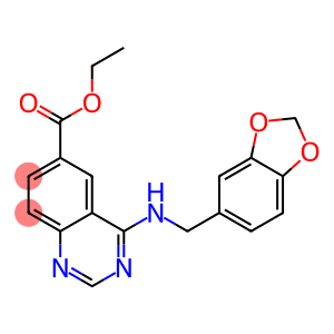 4-[(1,3-BENZODIOXOL-5-YLMETHYL)AMINO]-6-QUINAZOLINECARBOXYLIC ACID ETHYL ESTER