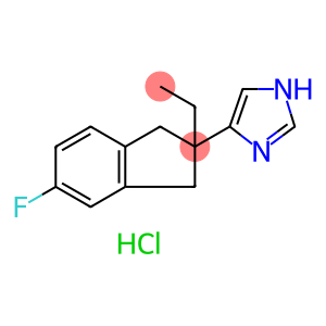 1H-Imidazole, 5-(2-ethyl-5-fluoro-2,3-dihydro-1H-inden-2-yl)-, hydrochloride (1:1)