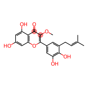 4H-1-Benzopyran-4-one, 2-[3,4-dihydroxy-5-(3-methyl-2-buten-1-yl)phenyl]-5,7-dihydroxy-3-methoxy-