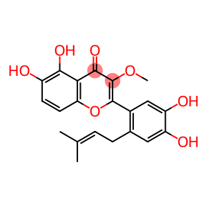 4H-1-Benzopyran-4-one, 2-[4,5-dihydroxy-2-(3-methyl-2-buten-1-yl)phenyl]-5,6-dihydroxy-3-methoxy-