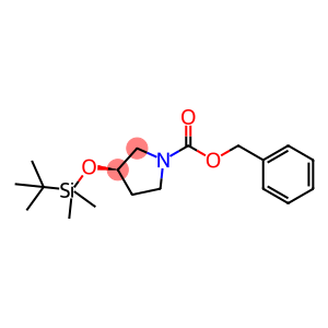 1-Pyrrolidinecarboxylic acid, 3-[[(1,1-dimethylethyl)dimethylsilyl]oxy]-, phenylmethyl ester, (3R)-