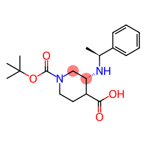 1,4-Piperidinedicarboxylic acid, 3-[[(1S)-1-phenylethyl]amino]-, 1-(1,1-dimethylethyl) ester, (3R)-