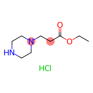 1-Piperazinepropanoic acid, ethyl ester, hydrochloride (1:1)