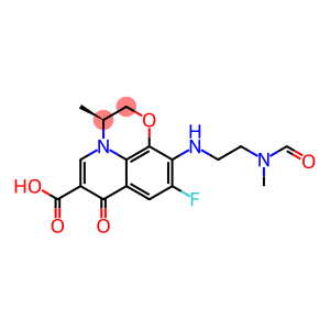 7H-Pyrido[1,2,3-de]-1,4-benzoxazine-6-carboxylic acid, 9-fluoro-10-[[2-(formylmethylamino)ethyl]amino]-2,3-dihydro-3-methyl-7-oxo-, (S)- (9CI)