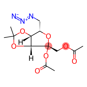 .beta.-L-Tagatofuranose, 6-azido-6-deoxy-3,4-O-(1-methylethylidene)-, 1,2-diacetate