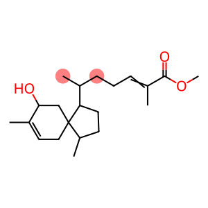 2-Heptenoic acid, 6-(9-hydroxy-4,8-dimethylspiro[4.5]dec-7-en-1-yl)-2-methyl-, methyl ester, [1R-[1α(2E,6R*),4β,5β(S*)]]- (9CI)