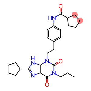 Cyclopentanecarboxamide, N-[4-[2-(8-cyclopentyl-1,2,6,9-tetrahydro-2,6-dioxo-1-propyl-3H-purin-3-yl)ethyl]phenyl]-