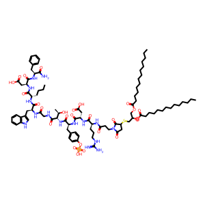 dimyristoylmercaptoglycero-N(alpha)maleoyl-beta-alanyl(Thr,Nle)-CCK-9