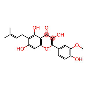 4H-1-Benzopyran-4-one, 3,5,7-trihydroxy-2-(4-hydroxy-3-methoxyphenyl)-6-(3-methyl-2-buten-1-yl)-