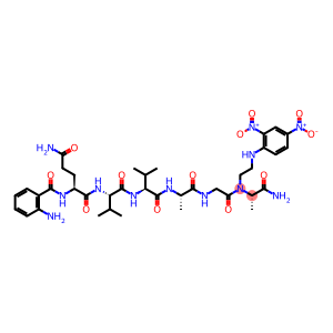 L-Alaninamide, N2-(2-aminobenzoyl)-L-glutaminyl-L-valyl-L-valyl-L-alanylglycyl-N-[2-[(2,4-dinitrophenyl)amino]ethyl]- (9CI)