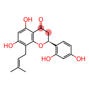 4H-1-Benzopyran-4-one, 2-(2,4-dihydroxyphenyl)-2,3-dihydro-5,7-dihydroxy-8-(3-methyl-2-buten-1-yl)-, (2S)-