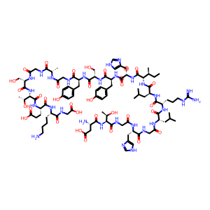 Glycine, L-α-aspartyl-L-threonylglycyl-L-histidylglycyl-L-leucyl-L-arginyl-L-leucyl-L-isoleucyl-L-histidyl-L-tyrosyl-L-seryl-L-tyrosylglycyl-L-alanylglycyl-L-seryl-L-threonyl-L-α-glutamyl-L-lysyl-