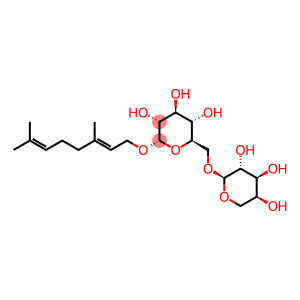 β-D-Glucopyranoside, (2E)-3,7-dimethyl-2,6-octadien-1-yl 6-O-α-L-arabinopyranosyl-