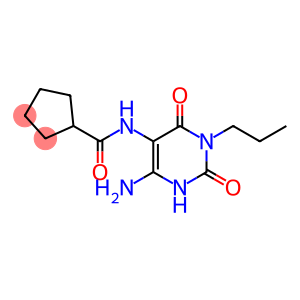 Cyclopentanecarboxamide,  N-(4-amino-1,2,3,6-tetrahydro-2,6-dioxo-1-propyl-5-pyrimidinyl)-