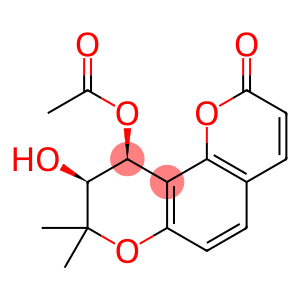 2H,8H-Benzo[1,2-b:3,4-b']dipyran-2-one, 10-(acetyloxy)-9,10-dihydro-9-hydroxy-8,8-dimethyl-, (9S,10S)-