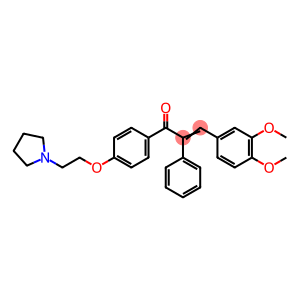 β-(3,4-Dimethoxyphenyl)-α-phenyl-4'-[2-(1-pyrrolidinyl)ethoxy]acrylophenone