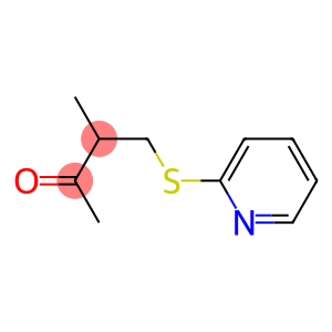 2-Butanone, 3-methyl-4-(2-pyridinylthio)-, (+)-