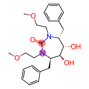 (4R,5S,6S,7R)-4,7-dibenzyl-5,6-dihydroxy-1,3-bis(2-methoxyethyl)-1,3-d iazepan-2-one