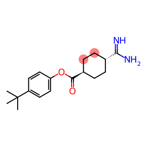 Cyclohexanecarboxylic acid, 4-(aminoiminomethyl)-, 4-(1,1-dimethylethyl)phenyl ester, trans-