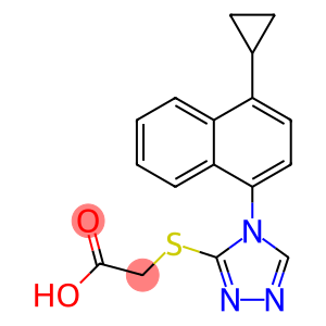 2-((4-(4-Cyclopropylnaphthalen-1-yl)-4H-1,2,4-triazol-3-yl)thio)acetic acid